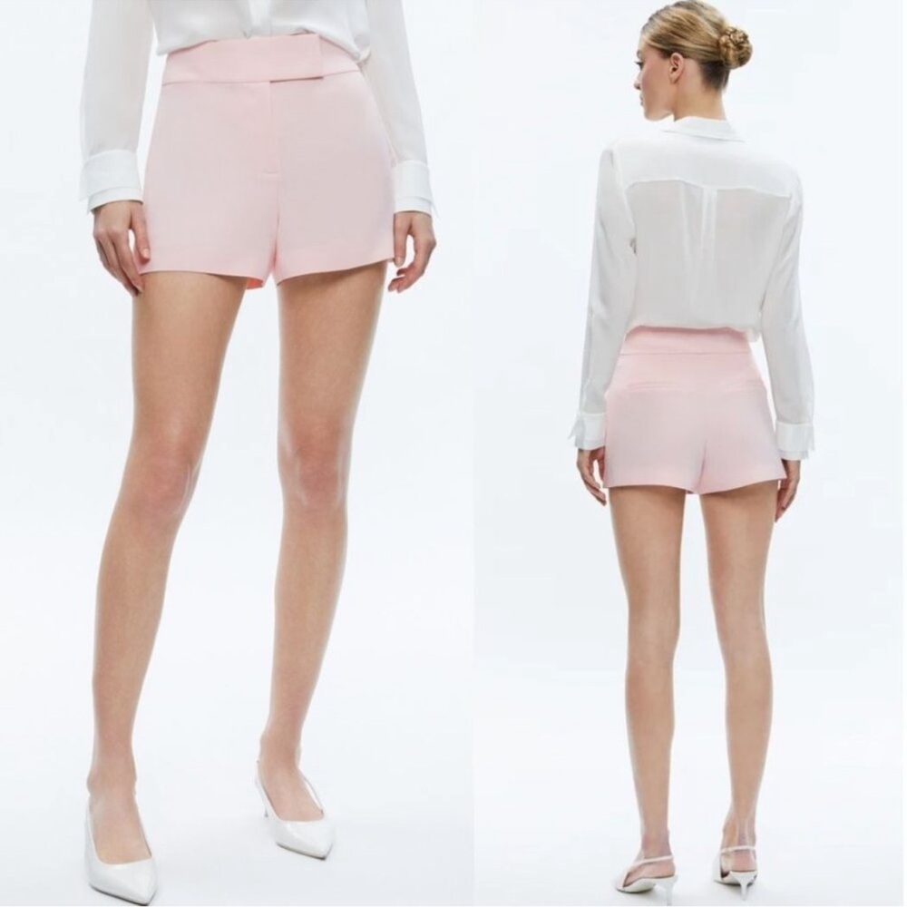 Alice + Olivia Light Pink High Waist Shorts